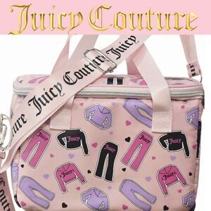 Juicy Couture Juicy Branded Sweats Graphic Zip Around Insulated Cooler Tote Bag